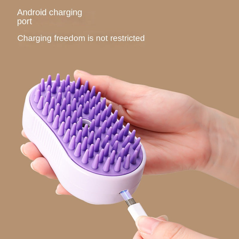 Cross-border Explosion Spray Comb Cat And Dog Cleaning Supplies Pet Spray Massage Comb Wash-free One-key Hair Removal Comb