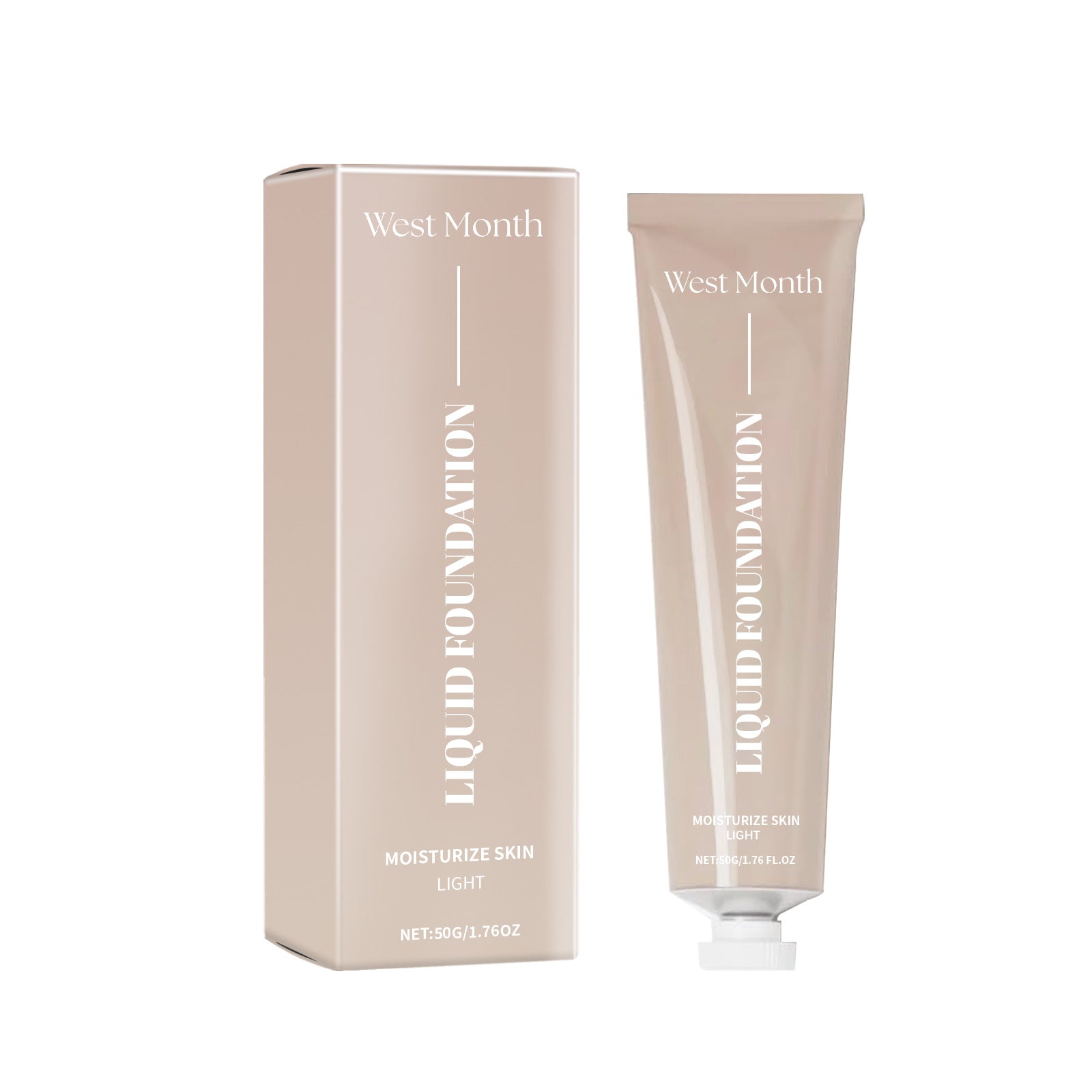 West &amp; Month Moisturizing Foundation Liquid Lasting No Makeup, Moisturizing, Refreshing, Moisturizing And Lightweight Moisturizing Foundation Liquid